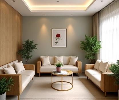 Comfortable and peaceful clinic waiting area